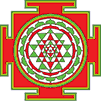 Скачать изображение Шри Янтра красно-бело-зелёная