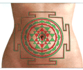 Пупок Божественной Матери (Трипура-Сундари) - один из вариантов изображения Шри Янтры. Скачать изображение 