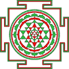 Скачать изображение Шри Янтра бело-зелёно-красная
